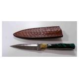 Damascus steel dagger knife with sheath