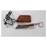 Damascus steel miniature tanto knife w/sheath