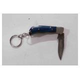 Miniature Damascus steel folding pocket knife