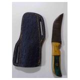Demascus skinner knife w/sheath