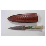 Damascus steel dagger knife with sheath