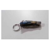 Miniature Damascus fixed-blade knife