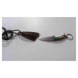 Mini Damascus steel Wharncliffe blade w/sheath