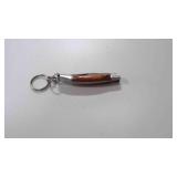 Miniature Damascus steel folding pocket knife