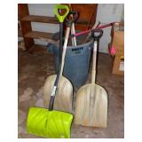 snow shovels, etc.
