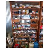 2-wood shelves & contents