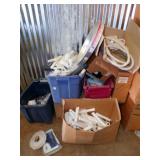 pex cut offs, metal hangers, etc.