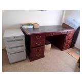 Office Desk and File Cabinet