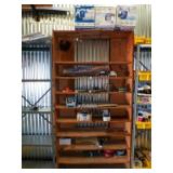 contents of wood shelf