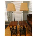 End Tables with Lamps - 2 matching