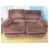 Fabric Rocking Recliner Loveseat