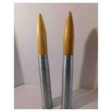 40mm Air Force Shell Casings w/ Wood Tops (2)