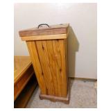 Wood Storage Bin w/ Top Lid
