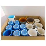 Mugs, includes 8 Blue Corning (1 box)
