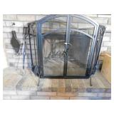 Fireplace Screen and Tools