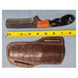 Sheepsfoot blade knife w/choil. Damascus steel.