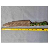 Modified blade knife. Carved wood handle