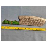 Cleaver. Carved wood handle.