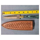 Dagger point knife w/wood handle. 8" length
