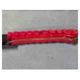 Utility knife. Carved wood handle w/lanyard hole.