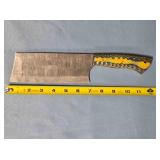 Cleaver. Carved wood handle.