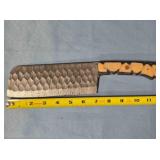 Cleaver. Carved wood handle.