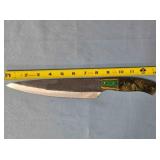 Drop point blade knife. composite/wood handle.