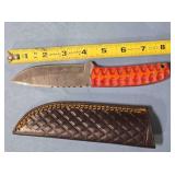 Straight blade knife w/light jimping.