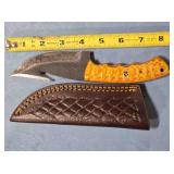 Trailing point knife w/gut hook.