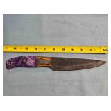 Drop point blade knife. composite/wood handle.