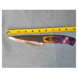 Drop point blade knife. composite/wood handle.