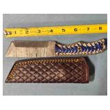 Tanto blade knife. Damascus steel.