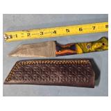 Tanto blade knife. Wood & composite handle.