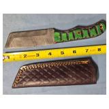 Tanto blade knife w/carved wood handle