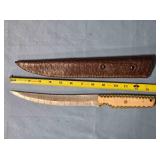 Trailing point knife. 14" overall.