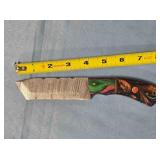 Tanto blade knife w/jimping on spine.