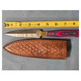 Dagger point knife w/wood handle. 8" length