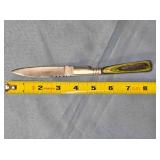 Folding drop point blade knife w/jimping on spine