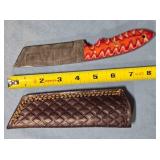 Tanto blade knife. Carved wood handle.