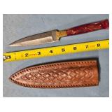 Dagger point knife w/composite handle.
