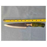 Drop point blade knife. composite/wood handle.