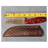 Straight blade knife w/light jimping.