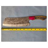 Cleaver. Two tone wood handle.