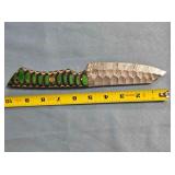 Modified blade knife. Carved wood handle