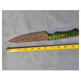 Modified blade knife. Carved wood handle