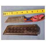 Tanto point knife w/composite/wood handle