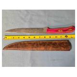 Straight point blade slicing knife.