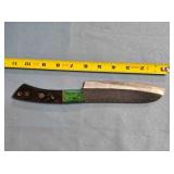 Drop point blade knife. composite/wood handle.