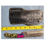 Sheepsfoot blade knife w/jimping on spine.