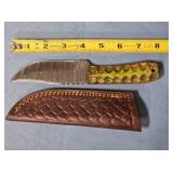 Trailing point knife w/light jimping.